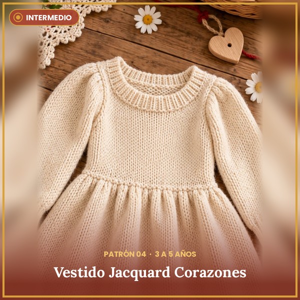 Vestido Jacquard Corazones
