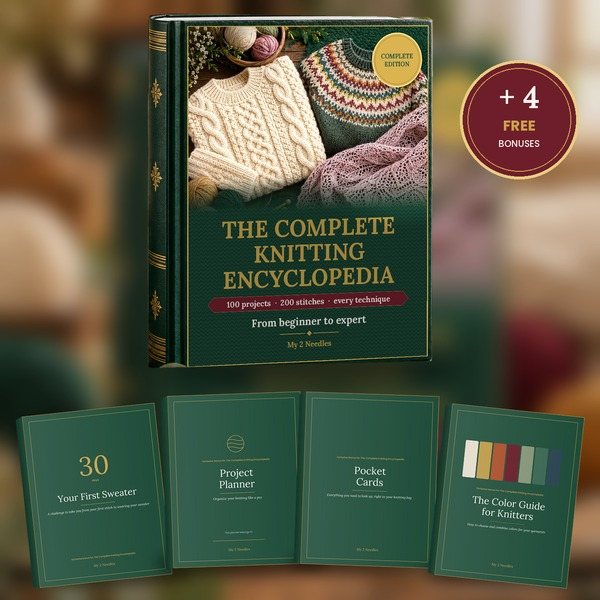 The Complete Knitting Encyclopedia on phone, tablet and print